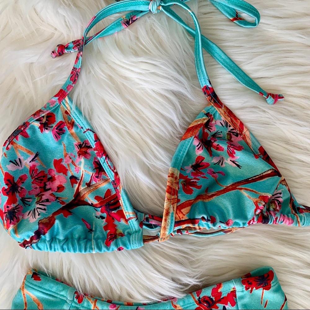 NWOT! Poprageous AZ Iced Tea High-Waist Bikini Set - Picture 3 of 8